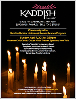 kaddish at the civic center, syracuse, nh